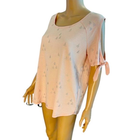 Jane & Delancey Cold Shoulder w/Ties - light pink - Picture 1 of 7